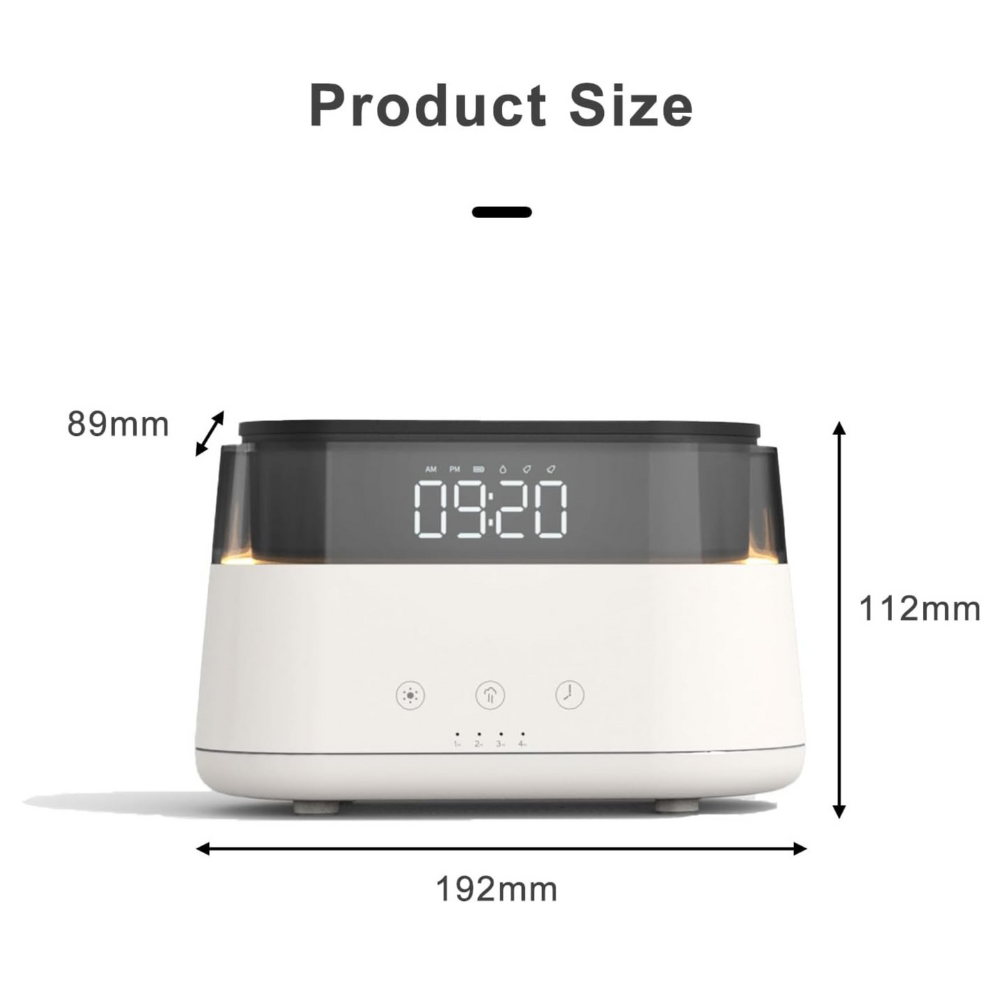 Flame Humidifier With Clock
