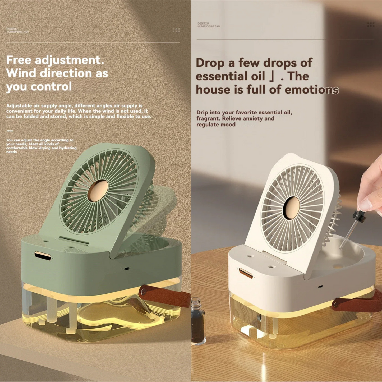 USB Mini Fan Humidifier