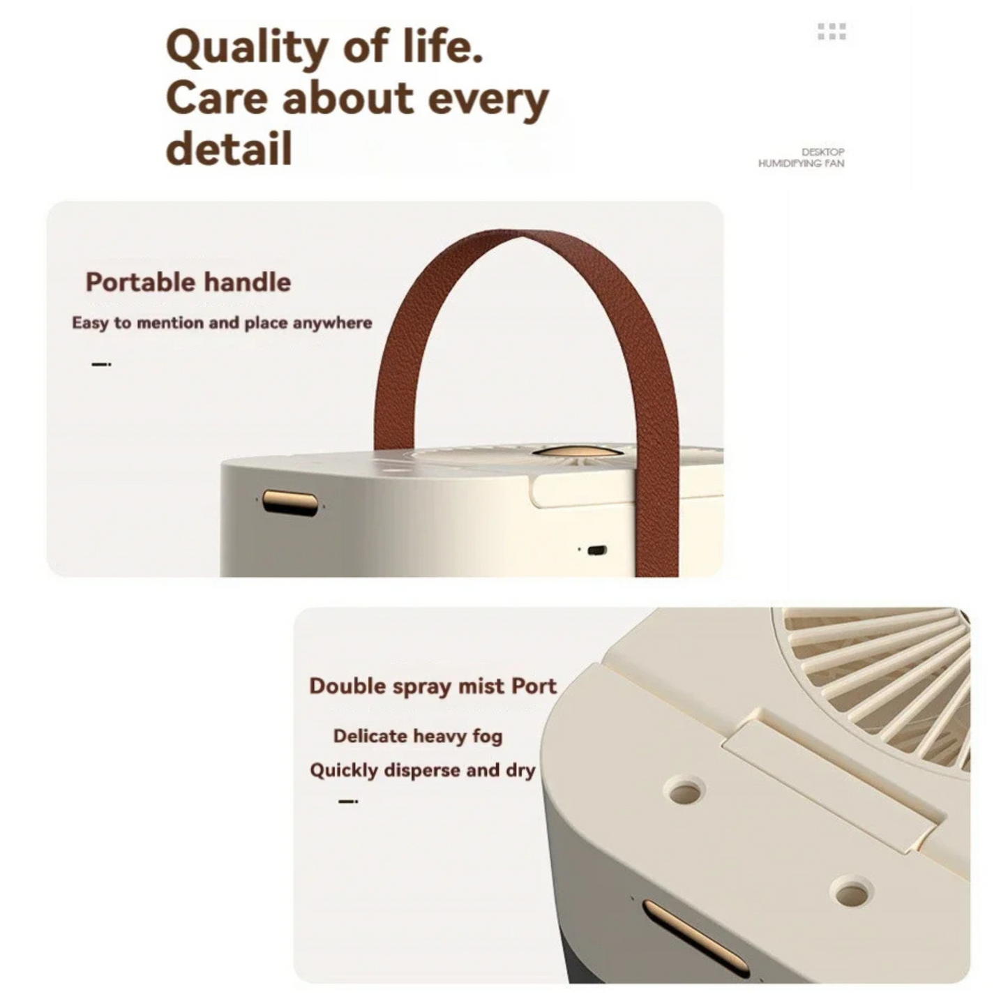 USB Mini Fan Humidifier