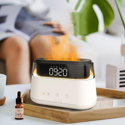 Flame Humidifier With Clock